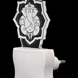 1ST TIME White & Transparent 4-Pcs 3D Illusion LED Plug Night Lamps image 3