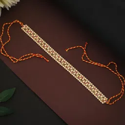 flying beads Gold-Plated Pearls Studded Matha Patti Head Jewellery-picture-53