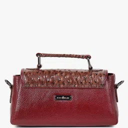 Scrumbler Leather Structured Handheld Bag with Tasselled image 2