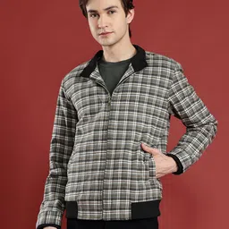 Leather Retail Men Checked Woollen Lightweight Tweed Tailored Jacket-image-95