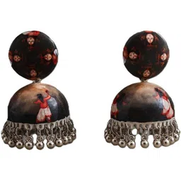 szn Printed Jhumki Dome Shape Earring-picture-37