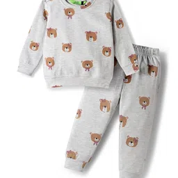 Tiara Girls Printed Round Neck Long Sleeves Sweatshirt With Jogger-picture-14