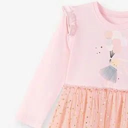 StyleCast x Revolte Girls Printed Applique Cotton Net Fit and Flare Dress image 3