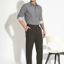 SHOWOFF Men Micro Checks Checked Casual Shirt image 5