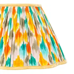 Lampenschirm India Beige Printed Cotton Frustum Shaped Lampshade image 5