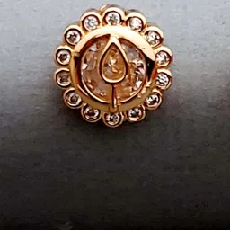 MEIRA JEWELLERY Gold-Plated Artificial Stones Studded Circular Shaped Studs image 2