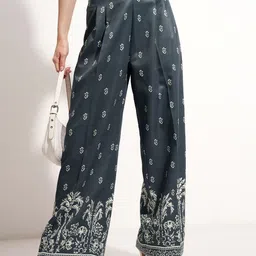 Tokyo Talkies Women Floral Printed High-Rise Trousers-image-57