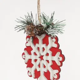 hamster london CraftVatika Red Christmas Snowflake Hanging Festive Decor image 3