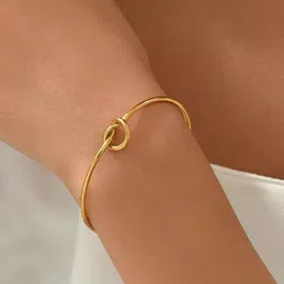 Designs & You Stainless Steel Gold-Plated Cuff Bracelet-picture-42