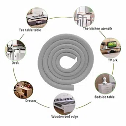 Syga Cushioned Safety Strip Furniture Edge Guard Tape Set of 3  - Grey image 2