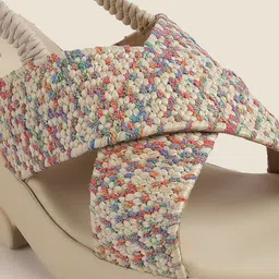 Metro Women Textured Block Heels Sandals image 4