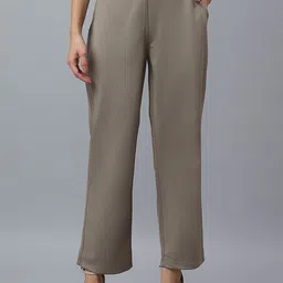 The Roadster Lifestyle Co. Women Straight Leg Slip On Trousers-picture-14
