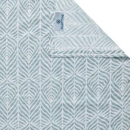 KLOTTHE Green Polycotton Floral Fine Flat 300 GSM King Bedsheets image 4