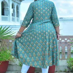 IKRASS Floral Printed Anarkali Kurta image 4