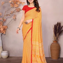 Moda Rapido Women Floral Print Saree image 1