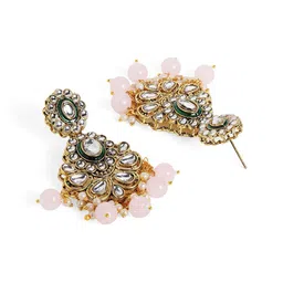 Priyaasi Gold-Plated Stones-Studded & Beaded Jewellery Set image 3