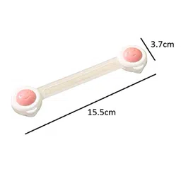 Syga Baby Safety Locks With Adjustable Straps Pack of 4 - Pink White image 3