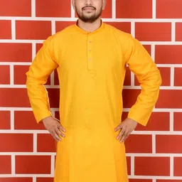 SHOPPKEE Band Collar Straight Kurta-picture-17