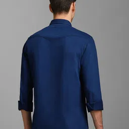 Louis Philippe Jeans Men Spread Collar Solid Cotton Casual Shirt image 4