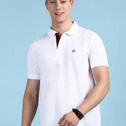 Lux Cozi Men Solid Polo Collar Cotton T-shirt-picture-17