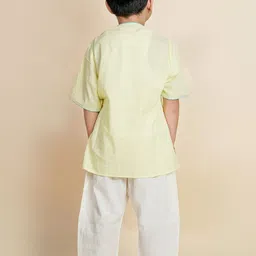 Chanda Mama Boys Ethnic Motifs Printed Regular Pure Cotton Kurta with Pyjamas image 4