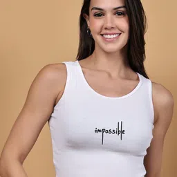 Friskers Cotton Tank Crop Top image 4