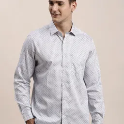 Turtle Spread Collar Long Sleeves Pure Cotton Classic Slim Fit Formal Shirt-picture-36