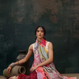 KALINI Abstract Printed Chanderi Saree image 2