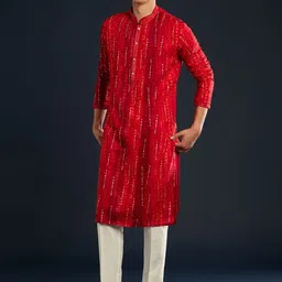 KALKI Fashion Men Printed Regular Kurta with Trousers-picture-33