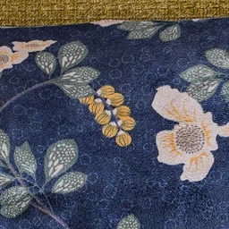 Mid July Home Grey & Mustard Set of 2 Floral Velvet Square Cushion Covers image 3