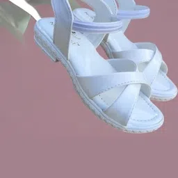 NEW LATEST Girls White Open Toe Flats-image-33