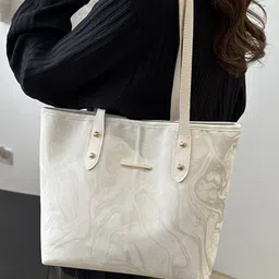 StyleCast Women Printed Oversized Structured Shoulder Bag image 5