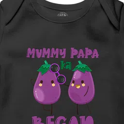 THE PRINT PLATTER Infants Mummy Papa Ka Began Printed Round Neck Cotton Bodysuits image 2