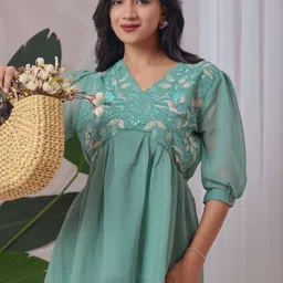 HIALTO Women Casual Wear Georgette Tunic-picture-35