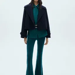 MANGO Women Knitted Flared Trousers-picture-10