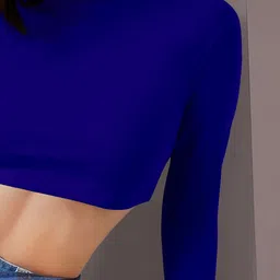 Dream Beauty Fashion Women Round Neck Fitted Crop Top image 5