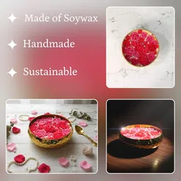 SOWPEACE Red Large Small Rose Pot Candle image 4