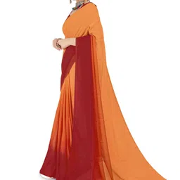 Moda Rapido Ombre Dyed Saree with Blouse Piece image 3