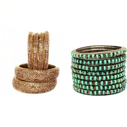 TRIOXY Multi Glass Artificial Stones Bangle-picture-27