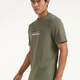 Tommy Hilfiger Men Typography Printed Round Neck Cotton T-shirt image 2