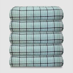 Aura Green & White 5 Printed Cotton 210 GSM Bath Towel-picture-19