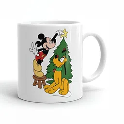 Mr UVD White & Green Cartoon Characters Printed Ceramic Glossy Mug-picture-10