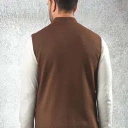 Crimsoune Club Men Jacquard Woven Nehru Jacket image 5