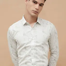CODE by Lifestyle Men Slim Fit Abstract Printed Spread Collar Cotton Casual Shirt-image-80