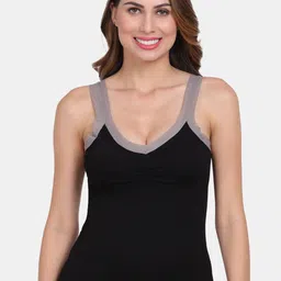 Amour Secret Women Black Lightly-Padded Stretch Fit Seamless Camisole-picture-13