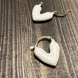 polluxcraft PolluxCraftGold-Plated Korean Heart Shaped Hoop Earrings-picture-20