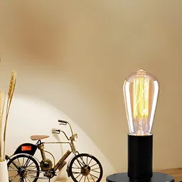 Homesake Black Metal Industrial Frusturical Shaped Table Lamp-image-14