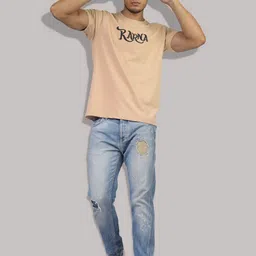 Greylongg Men Yorksteadd 2076 Pug Fawn Graphic Printed Round Neck Casual T-shirt image 4