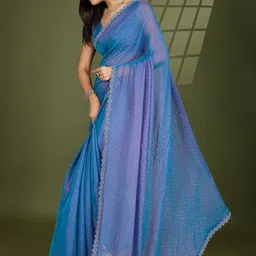 all about you Woman Embellished Beads and Stones Poly Chiffon Designer Saree-picture-35