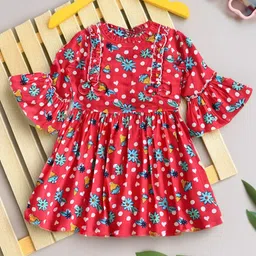 BAESD Floral Print Fit & Flare Dress-picture-33